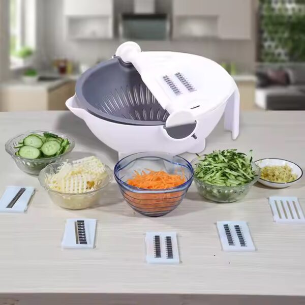 13 in 1 Vegetable Cutter with Drain Busket - Image 2